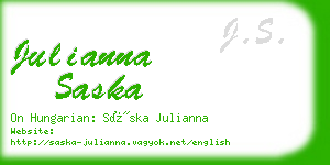 julianna saska business card